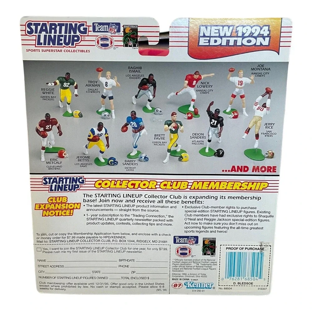 Drew Bledsoe Starting‎ Lineup 1994 Edition Figure New England Patriots